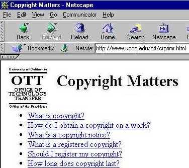http://www.ucop.edu/ott/crprimr.html