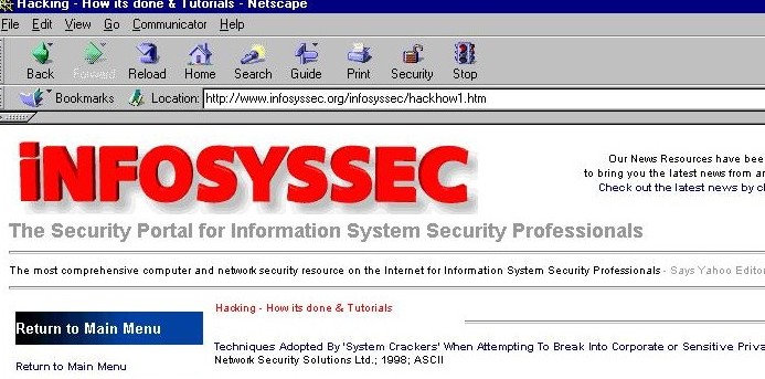 http://www.infosyssec.org/infosyssec/hackhow1.htm