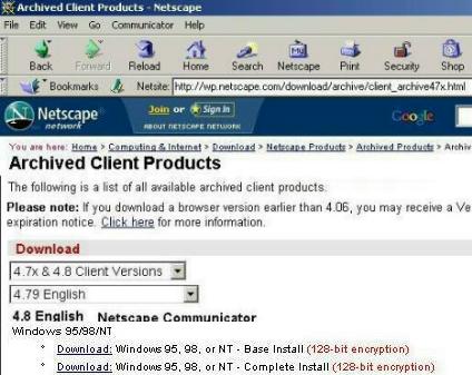 http://wp.netscape.com/download/archive/client_archive47x.html
