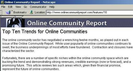 http://www.onlinecommunityreport.com/features/10