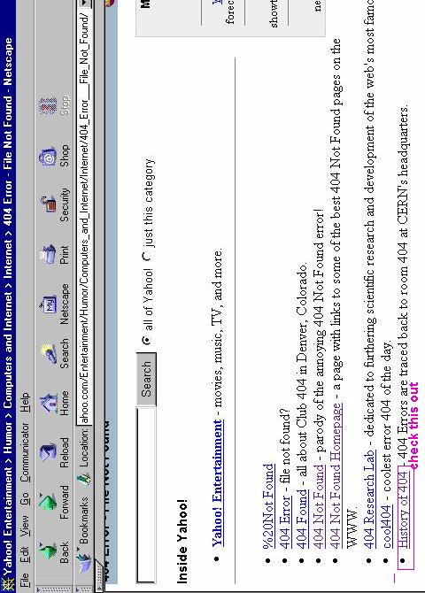 http://dir.yahoo.com/Entertainment/Humor/Computers_and_Internet/Internet/404_Error___File_Not_Found/