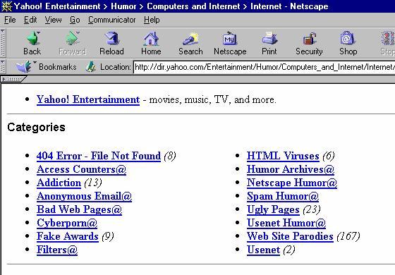 http://dir.yahoo.com/Entertainment/Humor/Computers_and_Internet/Internet/