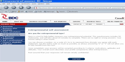 http://www.bdc.ca/en/business_tools/entrepreneurial_self-Assessment/Entrepreneurial_self_assessment.htm